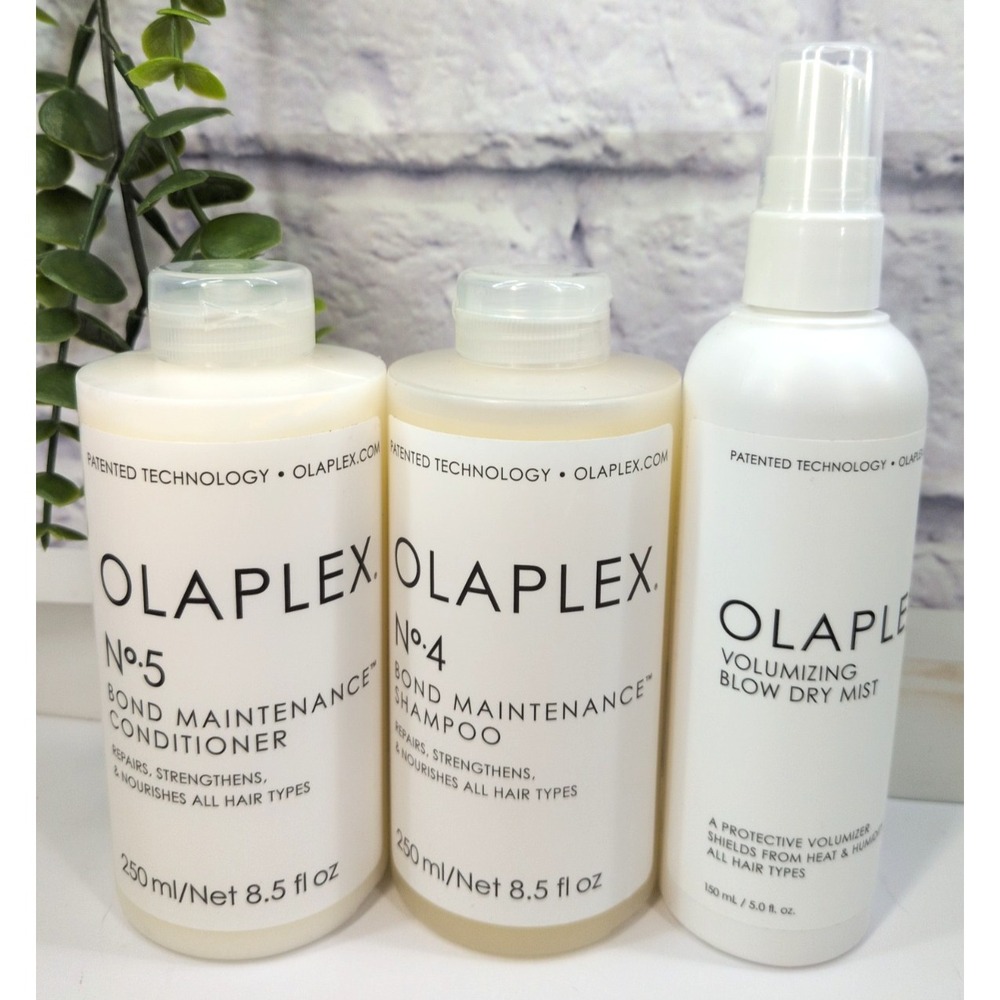 NEW LOT3🌿Olaplex No.4 Shampoo No.5 Conditioner Duo Volumizing Blow Dry Mist Set